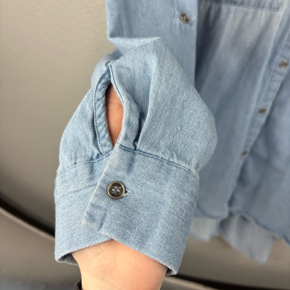 LIFE Love Is For Eternity Denim Tunic Top with Back Cutout Detail - Picture 7 of 9